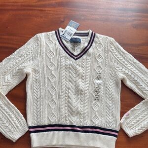 Polo by Ralph Lauren Cream Cable Knit Sweater